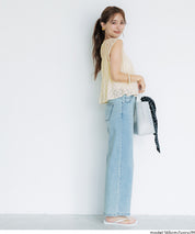 小花透膚抽褶無袖上衣 (Lace Shirring Blouse)