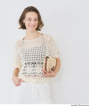 夏日勾針編織短袖上衣 (Flared sleeve crochet Top)