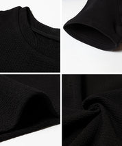 【壓紋機能】短袖休閒A字連衣長裙