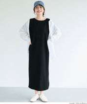 Embossed boat neck short sleeve dress quick drying dryer safe 