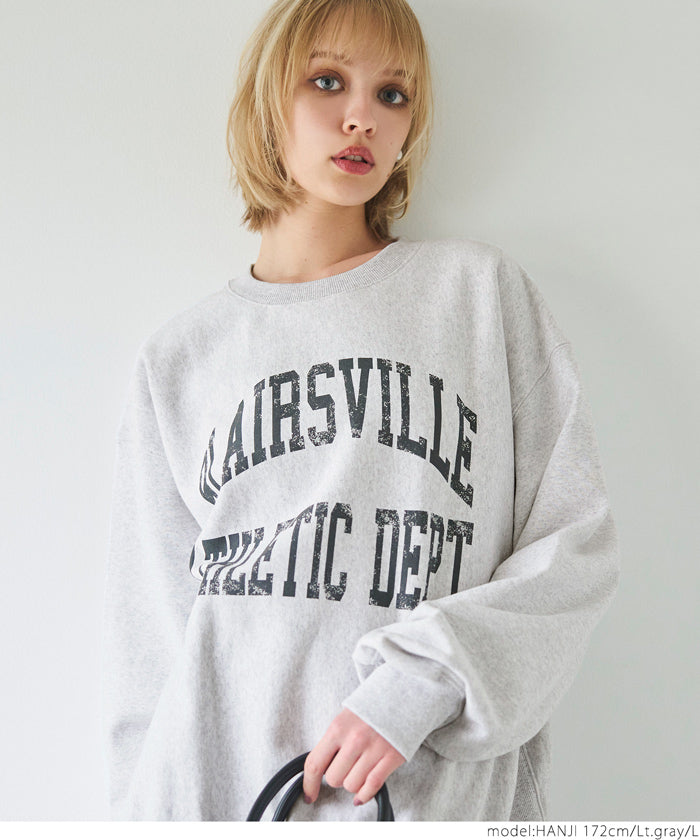 [Heavy cotton] Loose round neck LOGO long sleeve sweatshirt