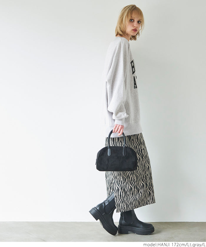 [Heavy cotton] Loose round neck LOGO long sleeve sweatshirt