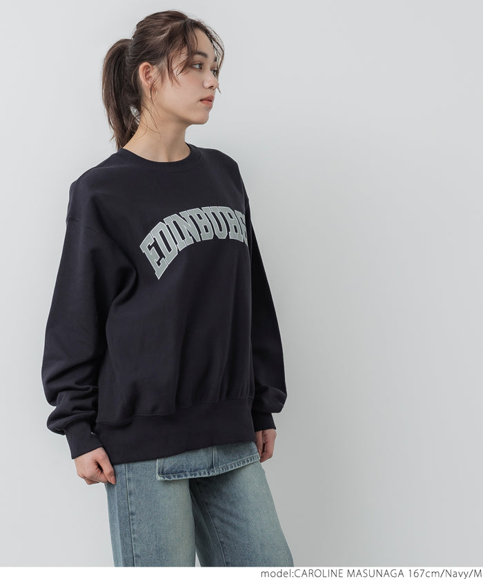 [Heavy cotton] Loose round neck LOGO long sleeve sweatshirt