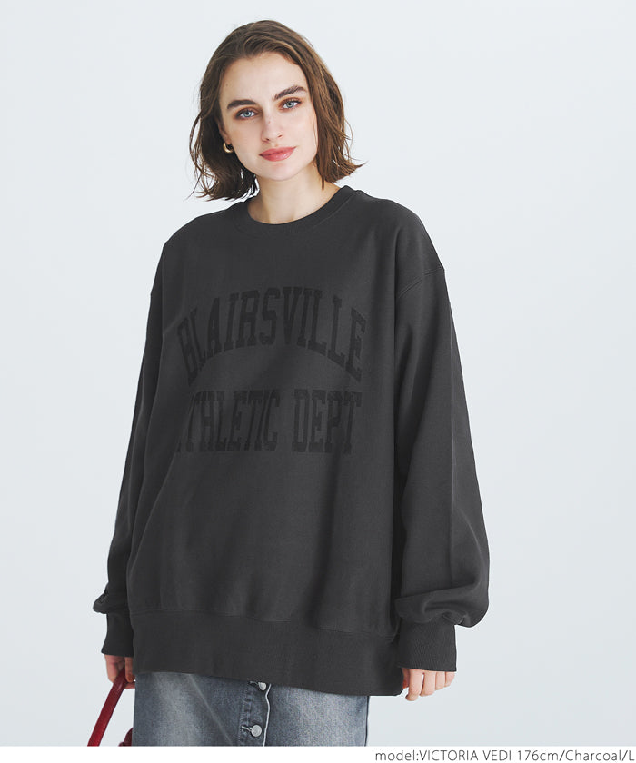 [Heavy cotton] Loose round neck LOGO long sleeve sweatshirt