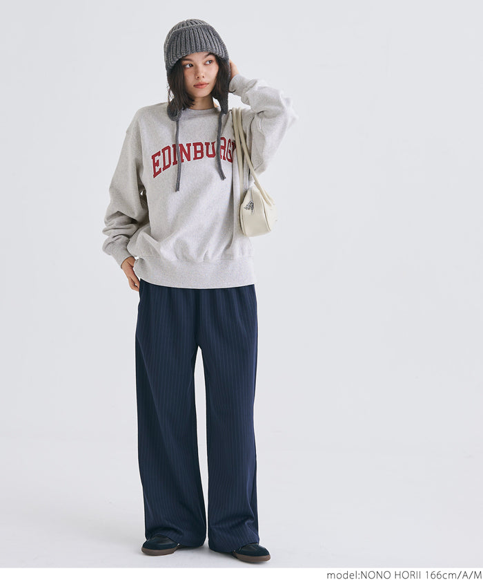 [Heavy cotton] Loose round neck LOGO long sleeve sweatshirt