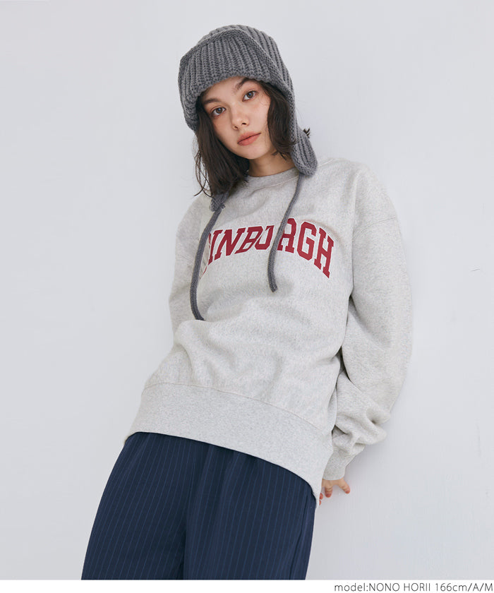[Heavy cotton] Loose round neck LOGO long sleeve sweatshirt