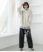 [Heavy cotton] Loose round neck LOGO long sleeve sweatshirt