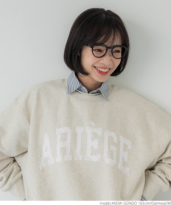 [Heavy cotton] Loose round neck LOGO long sleeve sweatshirt