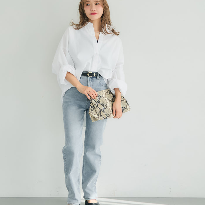 挺感棉質蝙蝠袖休閒襯衫