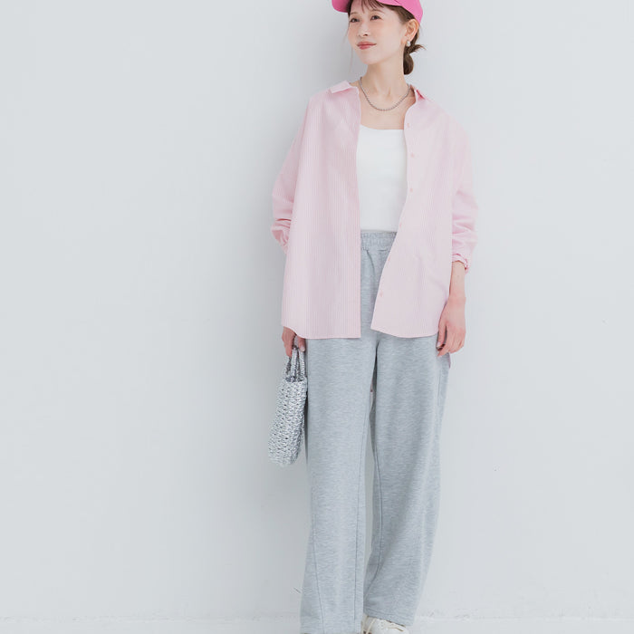 挺感棉質蝙蝠袖休閒襯衫