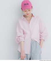 挺感棉質蝙蝠袖休閒襯衫