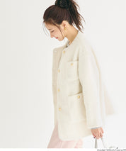 日系圈圈毛茸毛呢大衣