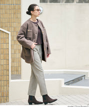 日系圈圈毛茸毛呢大衣