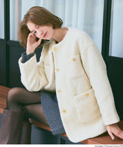 日系圈圈毛茸毛呢大衣