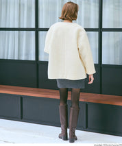 日系圈圈毛茸毛呢大衣