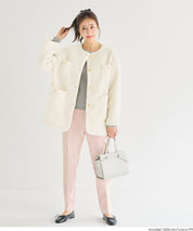 日系圈圈毛茸毛呢大衣