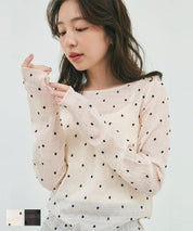 Polka dot sheer top