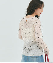 Polka dot sheer top