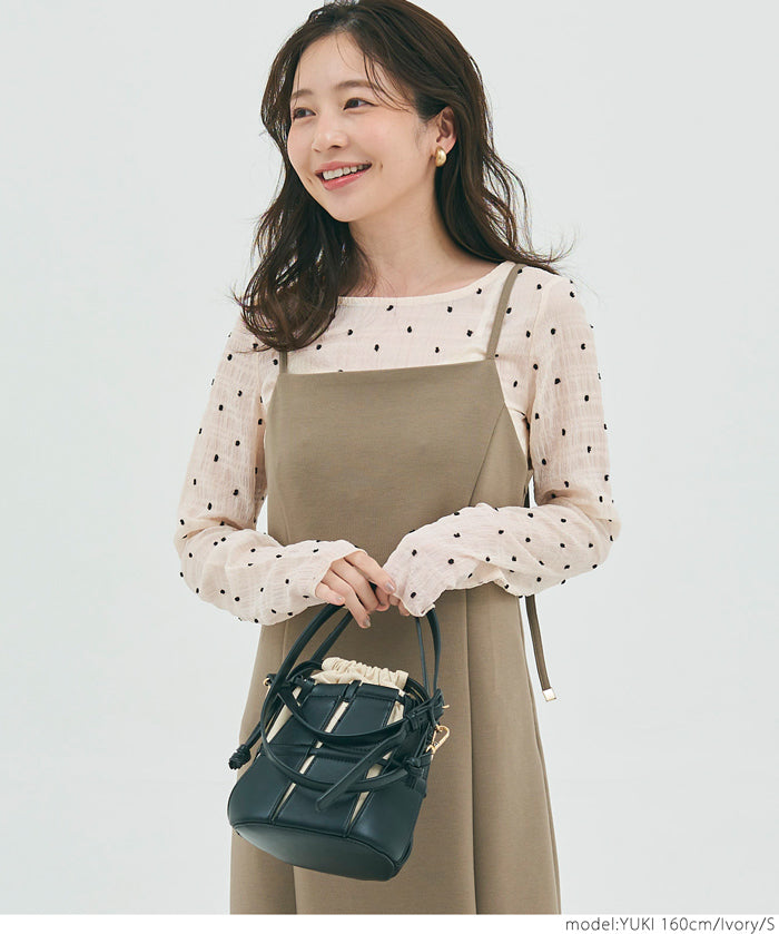 Polka dot sheer top