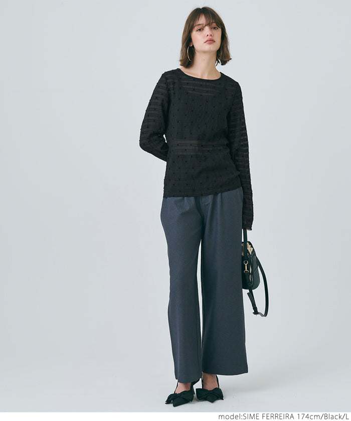 Polka dot sheer top