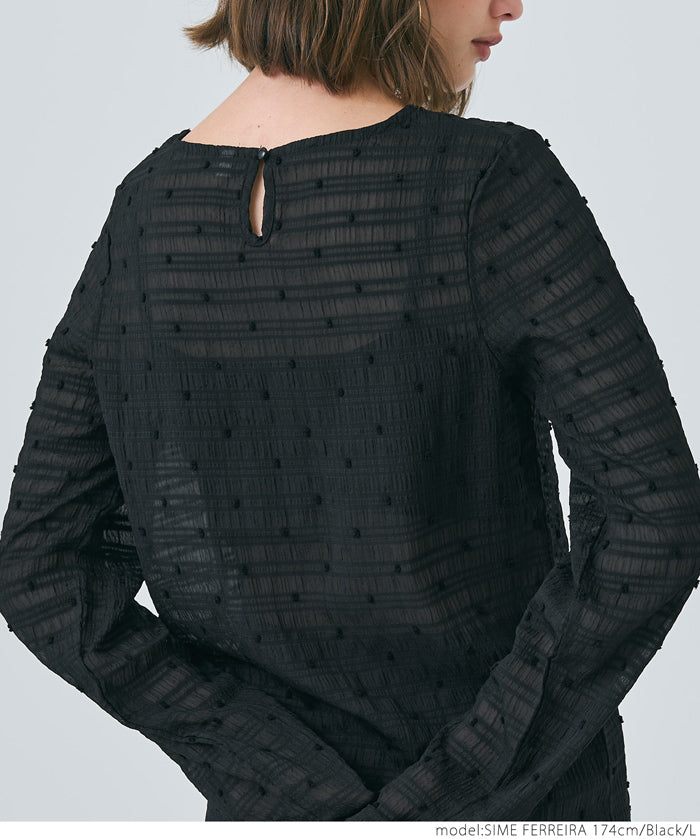 Polka dot sheer top