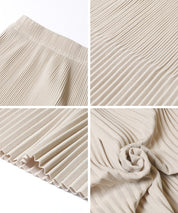 【可剪裁】休閒輕便百褶直筒長裙