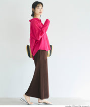 【可剪裁】休閒輕便百褶直筒長裙