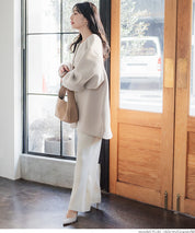 Soft sweat collarless coat