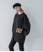 Soft sweat collarless coat