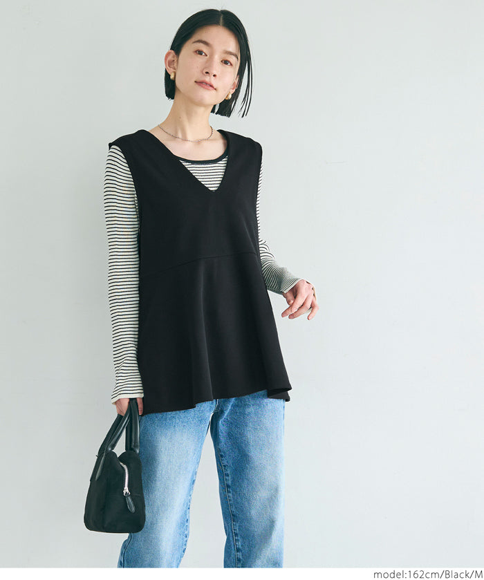 Georgette V-neck vest