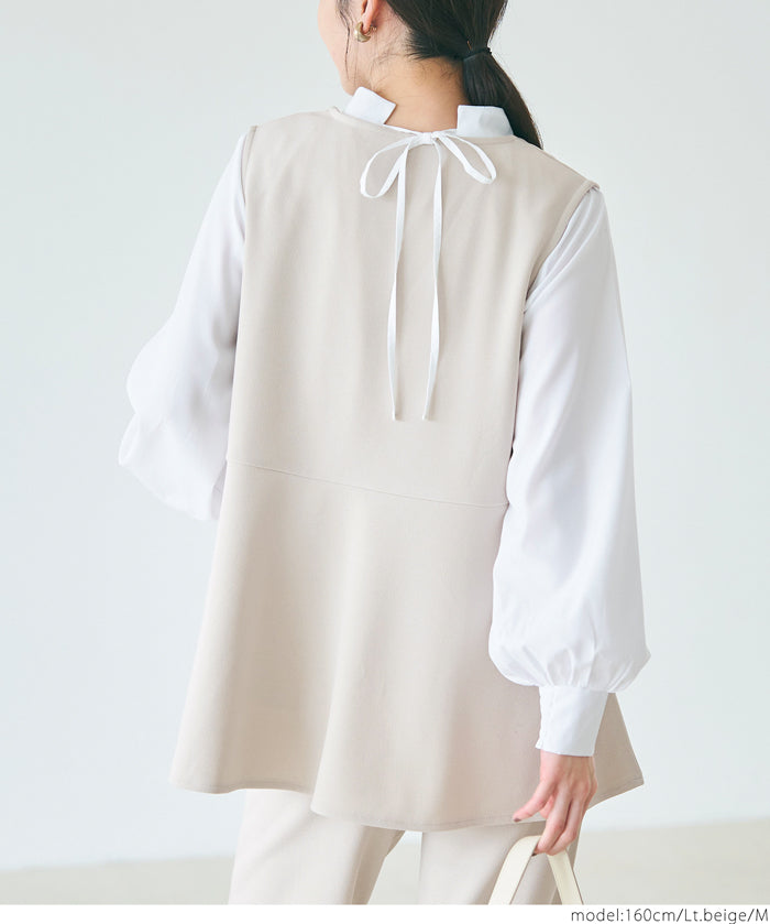Georgette V-neck vest