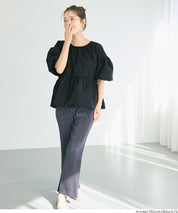 日系後蝴蝶結澎感短袖娃娃上衣