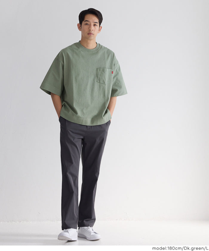 男裝【重磅棉】胸前口袋短袖上衣