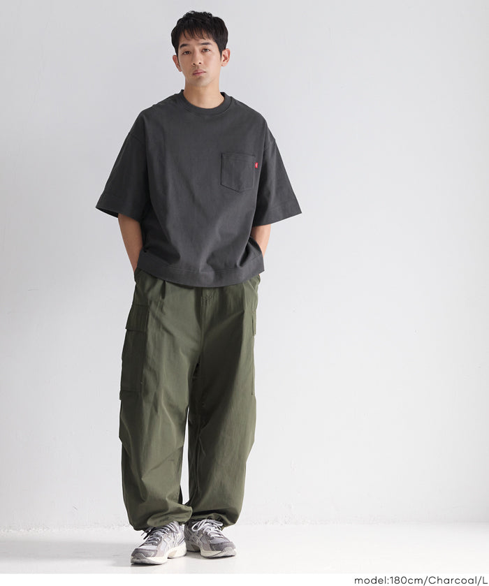 男裝【重磅棉】胸前口袋短袖上衣