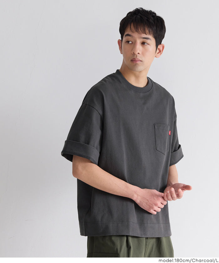 男裝【重磅棉】胸前口袋短袖上衣