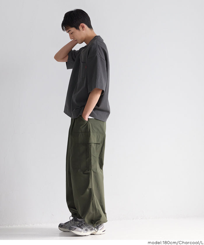 男裝【重磅棉】胸前口袋短袖上衣