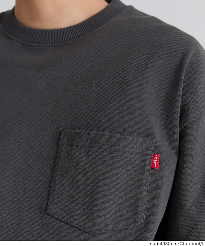 男裝【重磅棉】胸前口袋短袖上衣