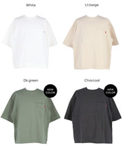 男裝【重磅棉】胸前口袋短袖上衣