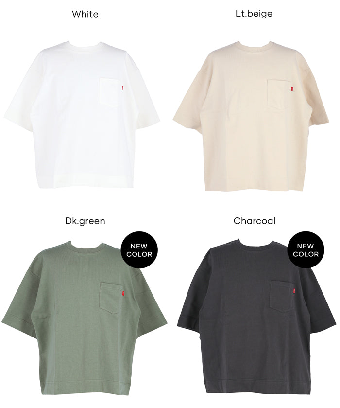 男裝【重磅棉】胸前口袋短袖上衣