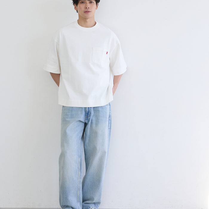 男裝【重磅棉】胸前口袋短袖上衣