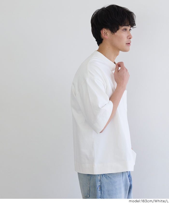 男裝【重磅棉】胸前口袋短袖上衣