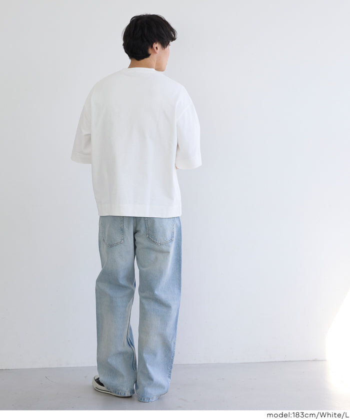 男裝【重磅棉】胸前口袋短袖上衣