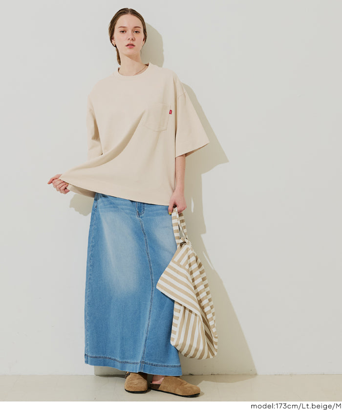 男裝【重磅棉】胸前口袋短袖上衣