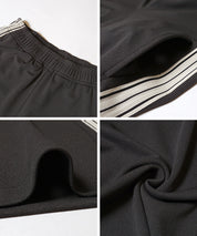 條紋闊腿休閒褲