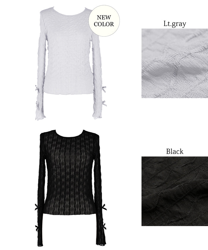 Ribbon sheer top