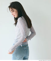 Ribbon sheer top