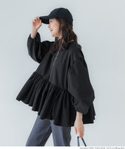 Collarless peplum jacket