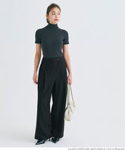 Front layered wide pants