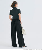 Front layered wide pants