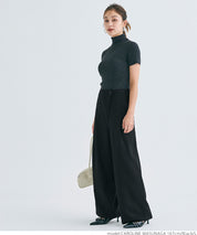 Front layered wide pants